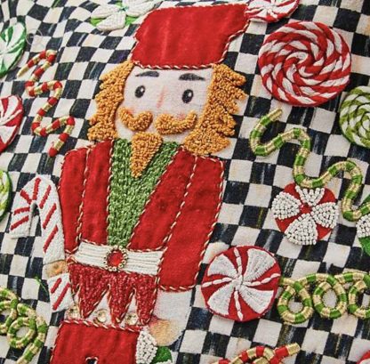 MacKenzie Childs Courtly Check Nutcracker Throw Pillow