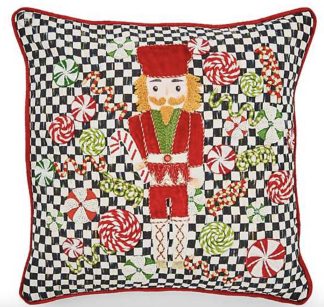 MacKenzie Childs Courtly Check Nutcracker Throw Pillow