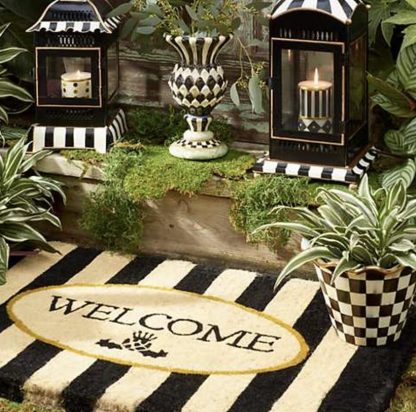 MacKenzie Childs Courtly Stripe Large Candle Lantern