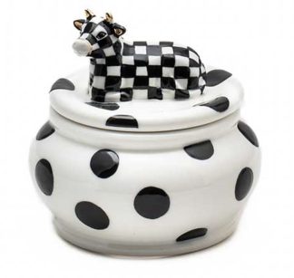 MacKenzie Childs Cow Creamery Sugar Bowl