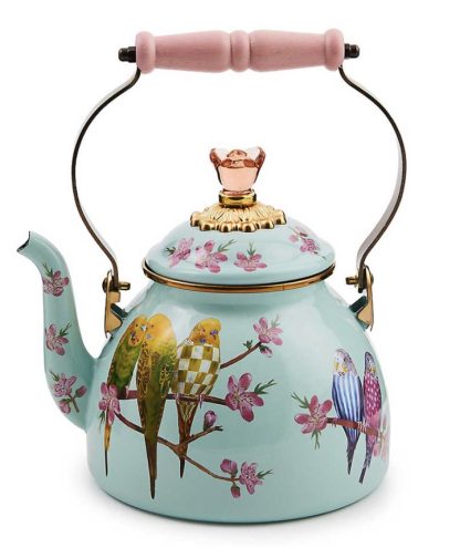 MacKenzie Childs Parakeet Party 2 Qt Tea Kettle