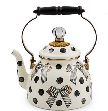 MacKenzie Childs Pretty As A Bow Tea Kettle