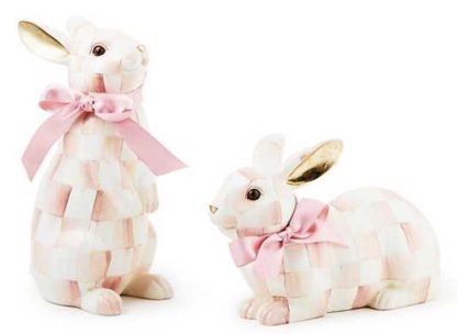 MacKenzie Childs Rosy Check Resting Bunny