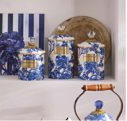 MacKenzie Childs Royal English Garden Small Canister