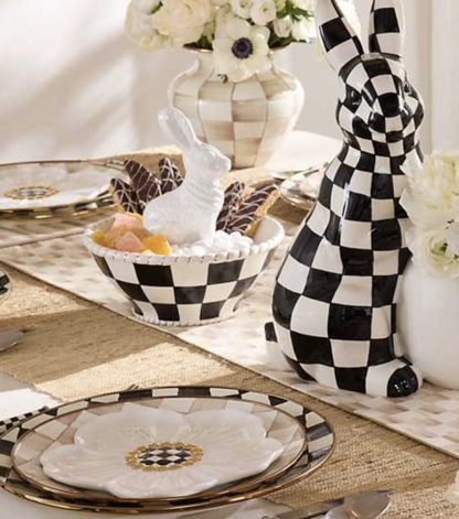 MacKenzie Childs White Rabbit Candy Dish