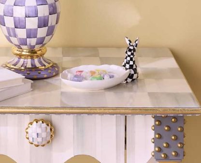 MacKenzie Childs White Rabbit Trinket Tray