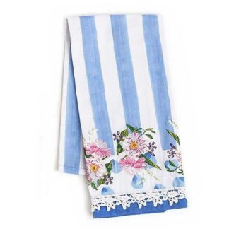 MacKenzie-Childs Wildflower Dish Towel-Blue