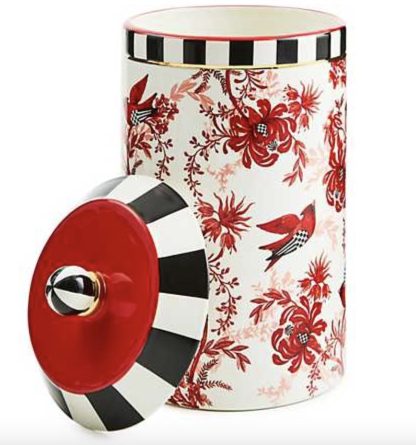 MacKenzie Childs Cardinal Toile Canister