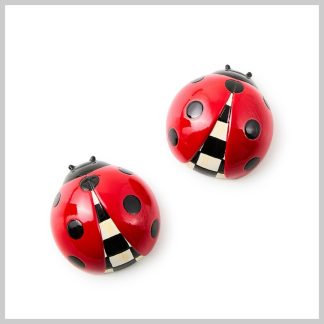 MacKenzie-Childs Magnets, Lady Bug Set of 2