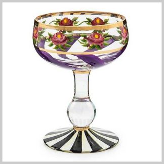 MacKenzie-Childs Maypole Lavender-Coupe Glass