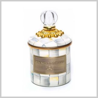 MacKenzie-Childs Stirling Check Mini Enamel Canister