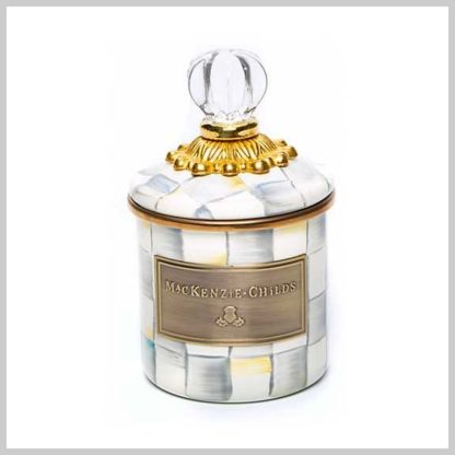 MacKenzie-Childs Stirling Check Mini Enamel Canister