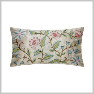 Peking Handicraft Faux Silk Lumbar Pillow