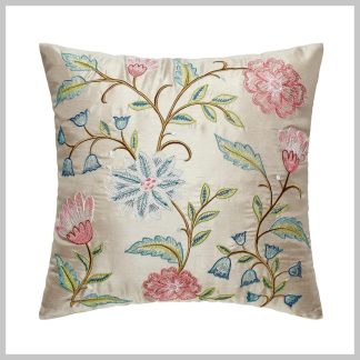 Peking Handicraft Faux Silk Square Pillow