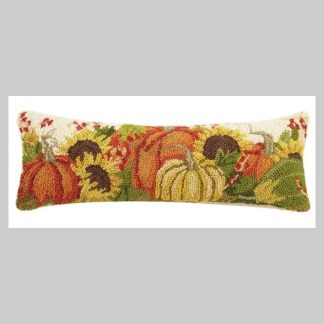 Peking Handicraft - Pumpkins Cream Hook Pillow