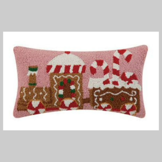 Peking Handicraft Gingerbread Candy Cane Train Hook Pillow