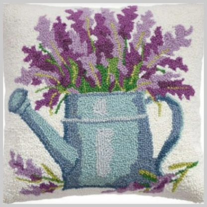 Peking Handicraft Watering Can Lavender Hook Pillow