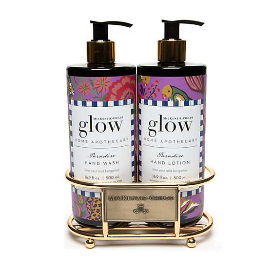 MacKenzie-Childs Paradise Soap & Lotion Caddy Set - Image 2