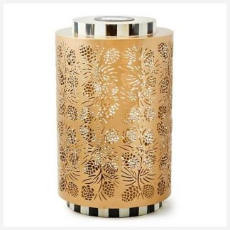 MacKenzie-Childs Holiday- Pinecone Solar Lantern-Tall
