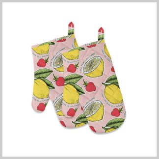 Mahogany Pink Lemonade Oven Mitts Set of 2