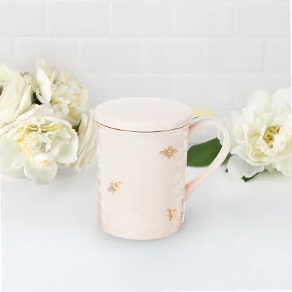 Pinky Up - Annette Honeycomb Ceramic Tea Mug & Infuser - Image 5