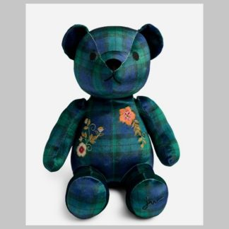 Johnny Was Velvet Teddy Bear-Mingo Plaid Embroidered