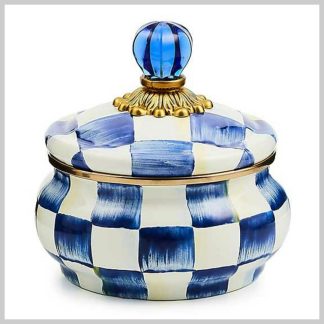 MacKenzie-Childs Royal Check Squashed Pot