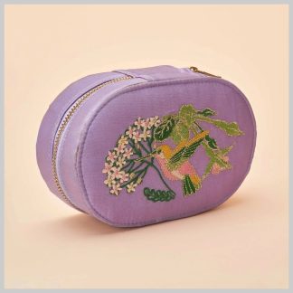 Powder Design Jewlery Box - Hummingbird in Lavender
