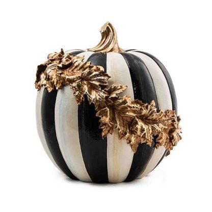 MacKenzie-Childs Fall Pumpkin Collection-Courtly Stripe Gold Foliage