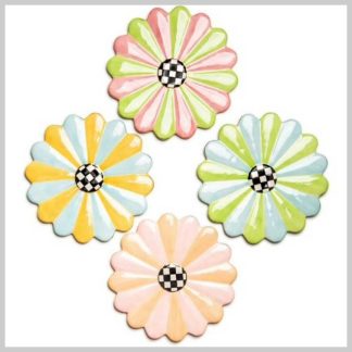MacKenzie-Childs Rose Garden Dessert Plates-Set of 4