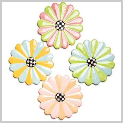 MacKenzie-Childs Rose Garden Dessert Plates-Set of 4