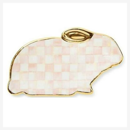 MacKenzie-Childs Rosy Check Bunny Dish