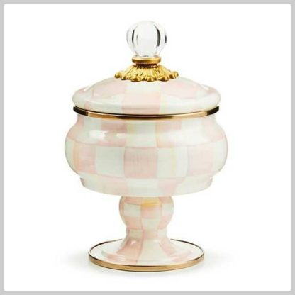 MacKenzie-Childs Rosy Check Curiosity Pot