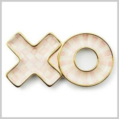 MacKenzie-Childs Rosy Check XO Dish