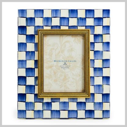 MacKenzie-Childs Frame, Royal Check 5x7