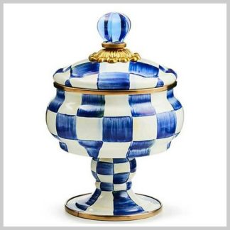 MacKenzie-Childs Royal Check Curiosity Pot