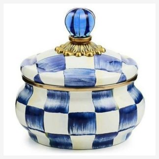 MacKenzie-Childs Royal Check Squashed Pot