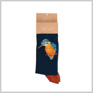 Wrendale Men's Socks "Riverband Kingfisher"