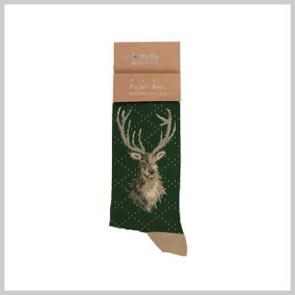 Wrendale Men's Socks "Portrait of a Stag"
