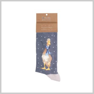 Wrendale Men's Socks "Christmas Scarf-Duck"