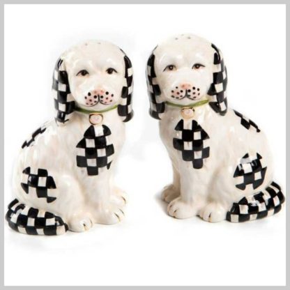 MacKenzie-Childs Salt & Pepper Set-Staffordshire Dogs