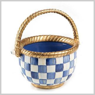 MacKenzie-Childs Royal Check Basket-Small
