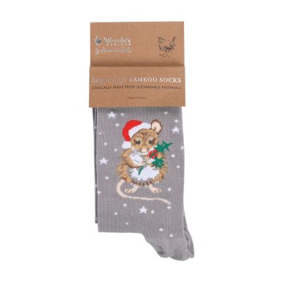 Socks "Christmas Mouse" by Wrendale Designs