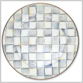 MacKenzie-Childs Sterling Check Enamel Charger