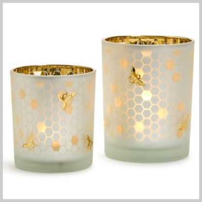 Golden Bee Candle Holder-Set of 2