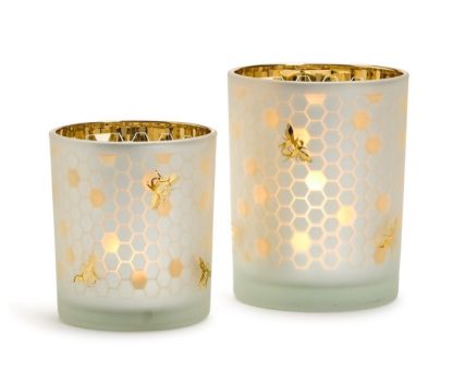 Golden Bee Candle Holder-Set of 2