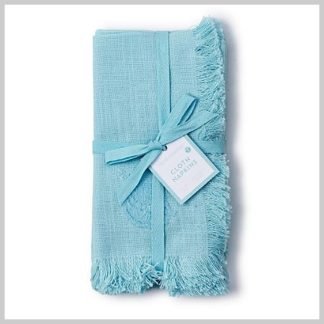 Cloth Napkins-Sea Shell Aqua- Set of 4