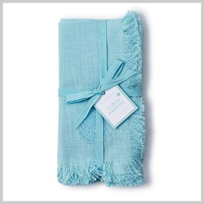 Cloth Napkins-Sea Shell Aqua- Set of 4