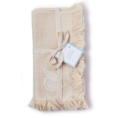 Cloth Napkins-Sea Shell Cream-Set of 4