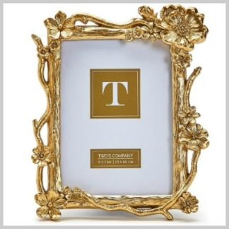 Gold Floral Spray Frame